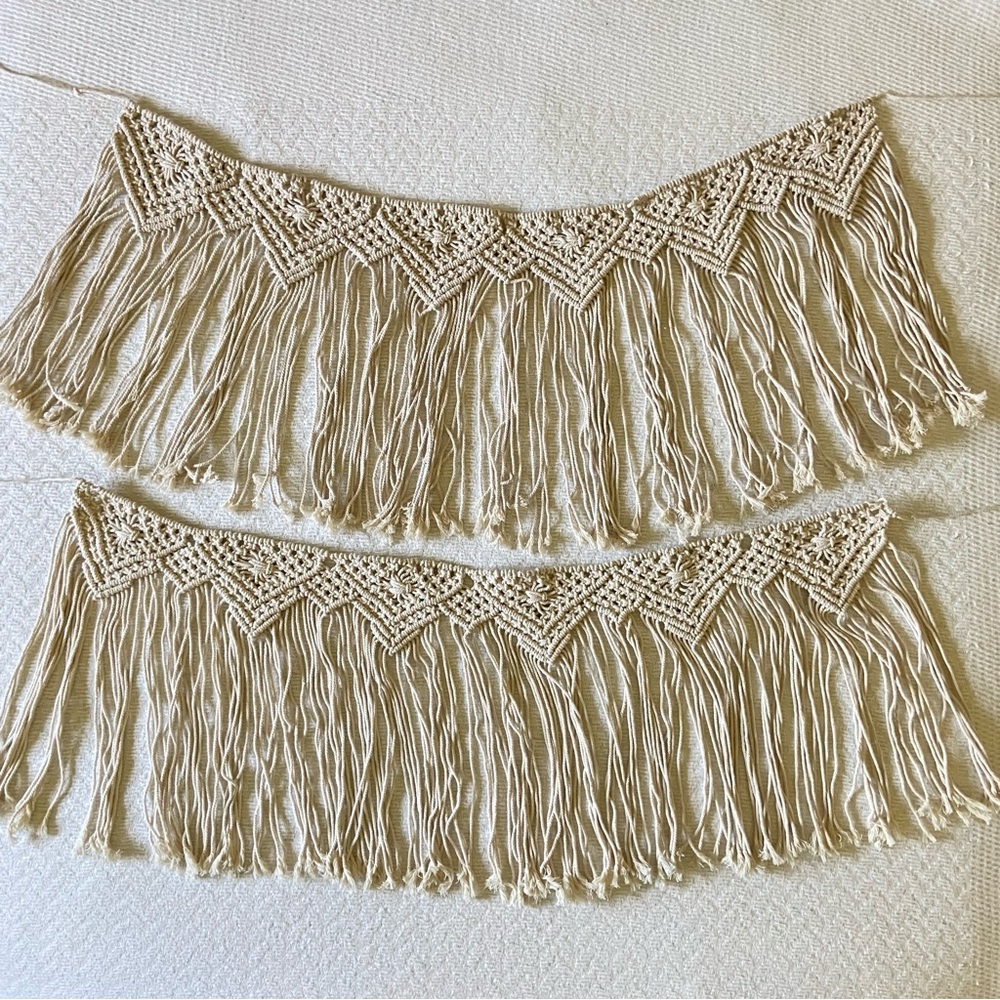 Macrame Woven Wall Hanging Fringe Garland
